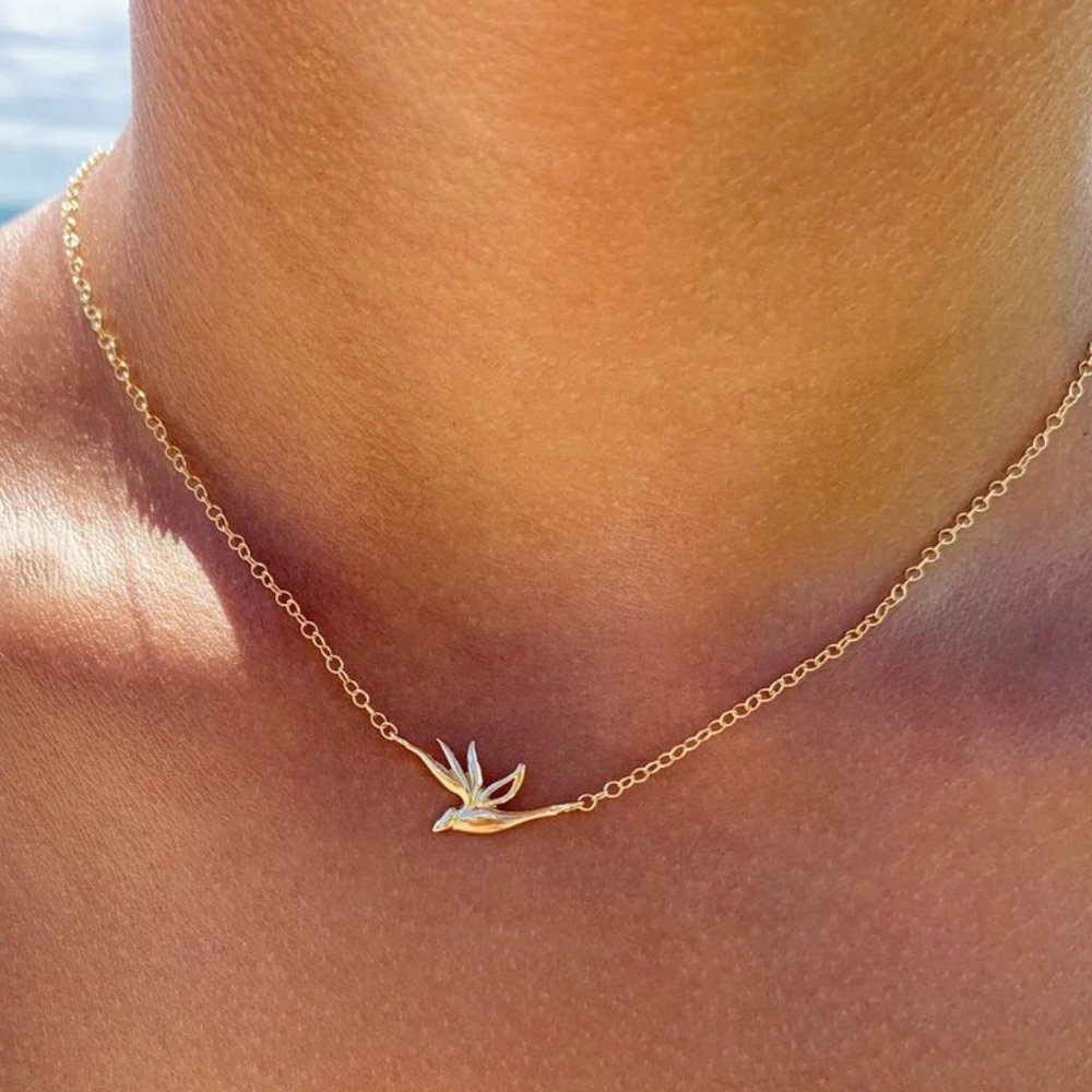 Bird of Paradise Flower Necklace